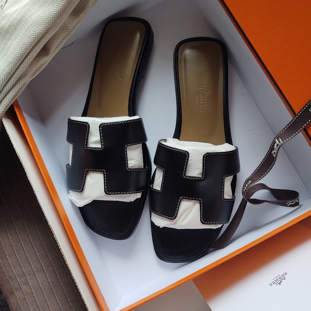 SOLD Authentic Hermes Oran Sandals like new